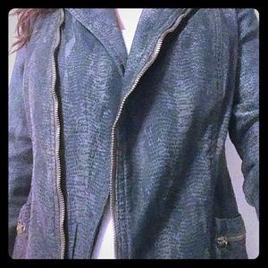 XCVI Snakeskin Moto Jacket M
